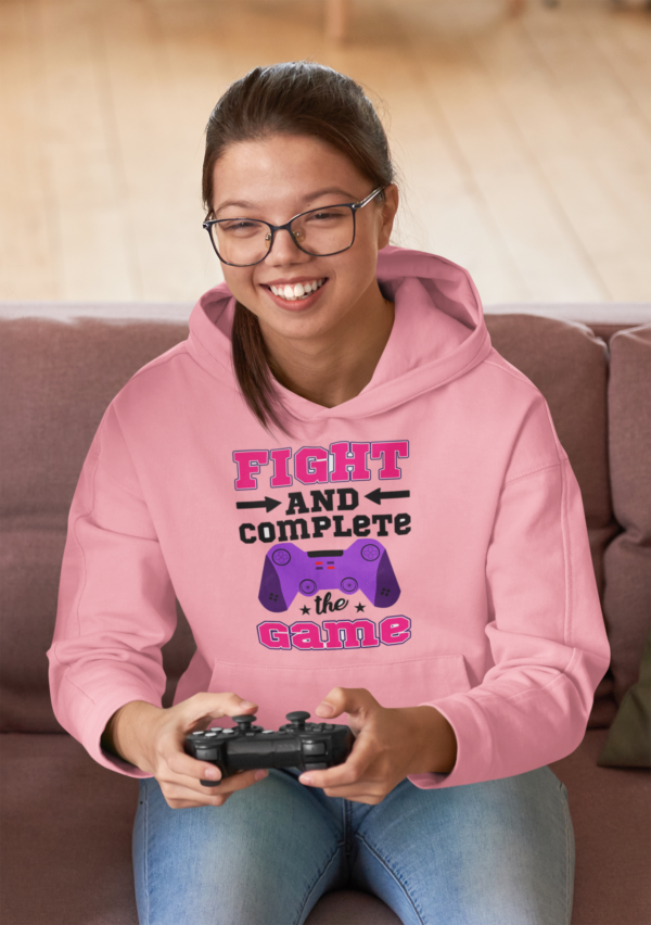 pink hoddie