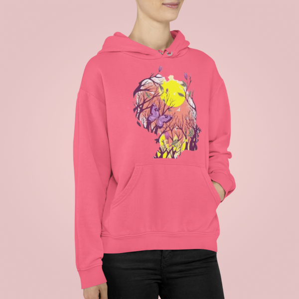 pink hoddie