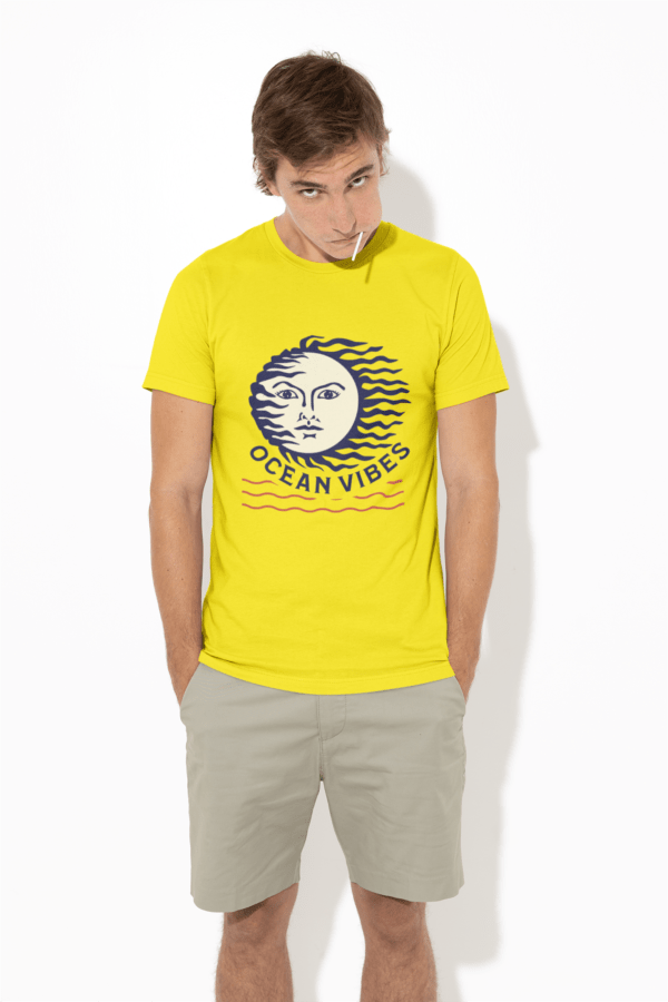 yellow colure tshirt for men